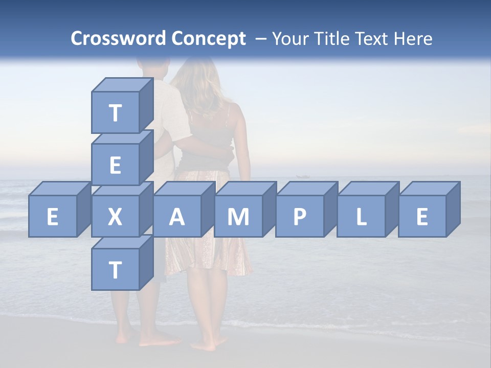 Young Couple Near The Ocean On Sunset Time PowerPoint Template