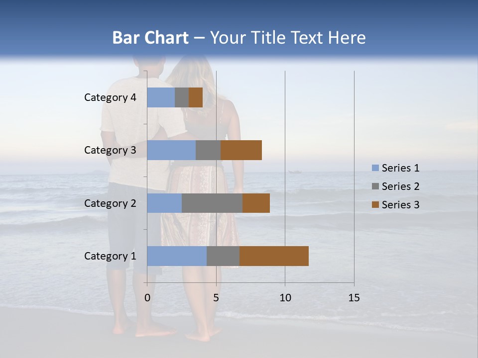 Young Couple Near The Ocean On Sunset Time PowerPoint Template