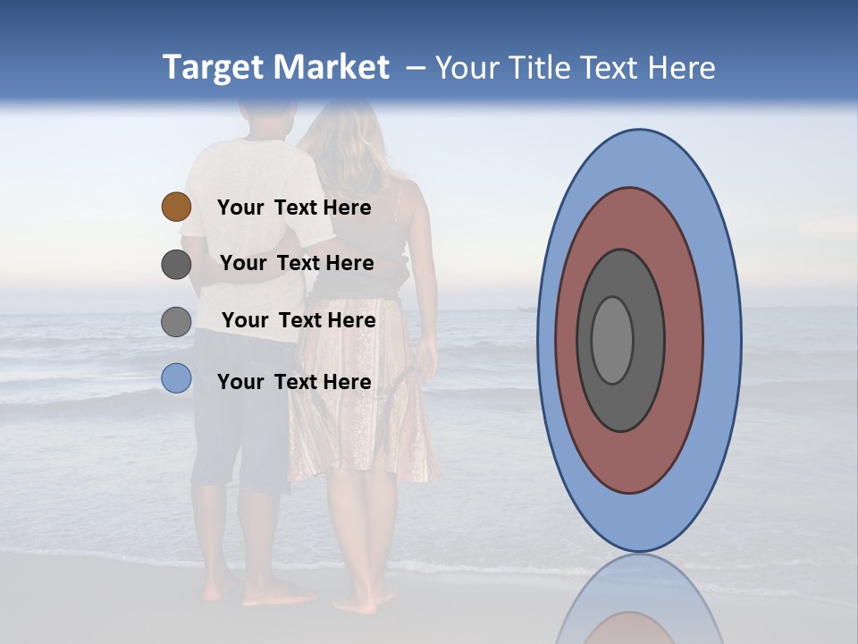 Young Couple Near The Ocean On Sunset Time PowerPoint Template