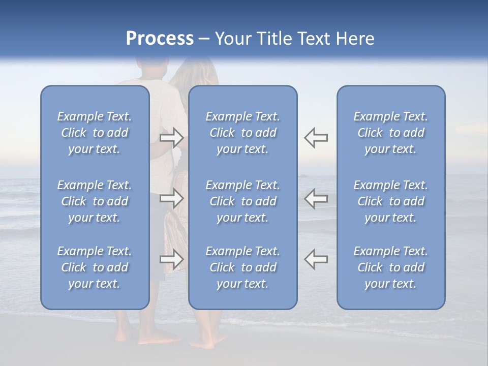 Young Couple Near The Ocean On Sunset Time PowerPoint Template