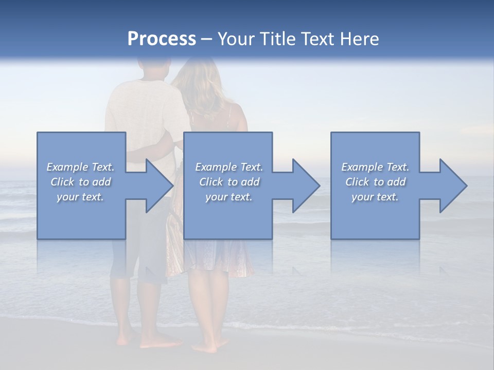 Young Couple Near The Ocean On Sunset Time PowerPoint Template