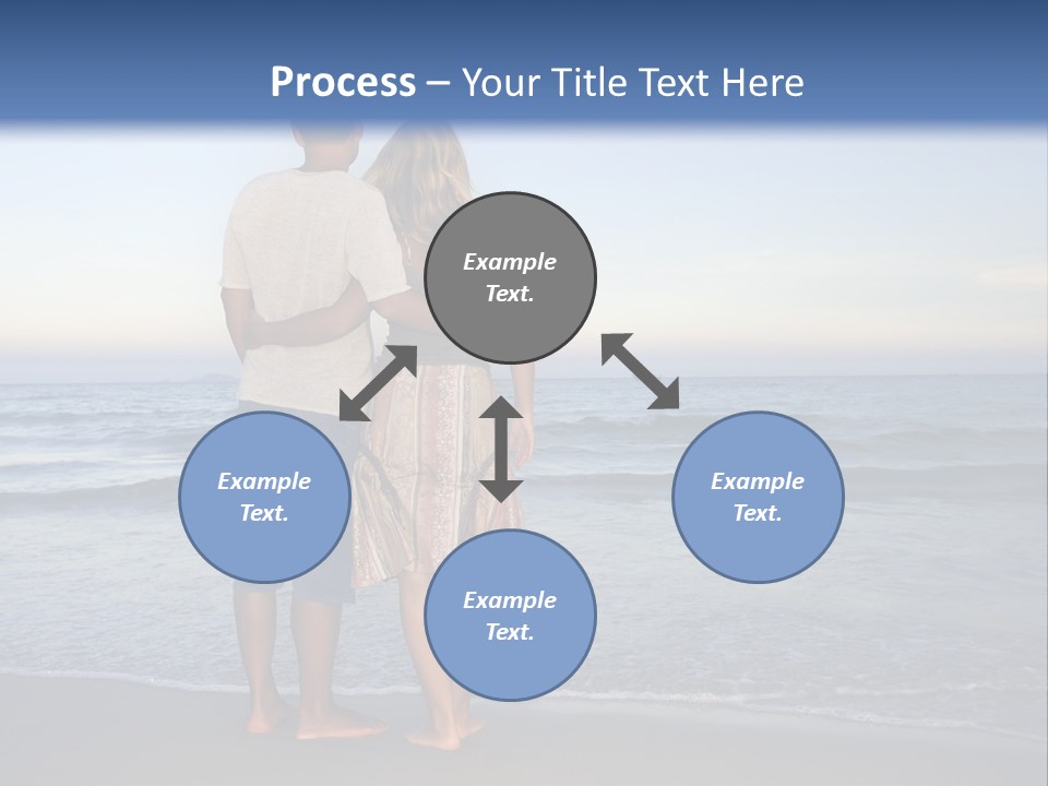 Young Couple Near The Ocean On Sunset Time PowerPoint Template
