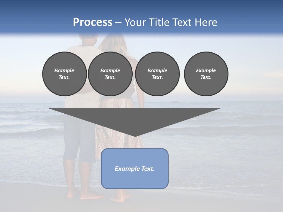 Young Couple Near The Ocean On Sunset Time PowerPoint Template