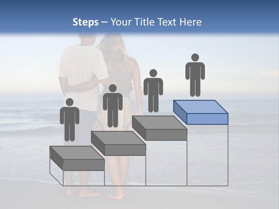 Young Couple Near The Ocean On Sunset Time PowerPoint Template