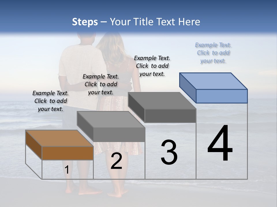 Young Couple Near The Ocean On Sunset Time PowerPoint Template