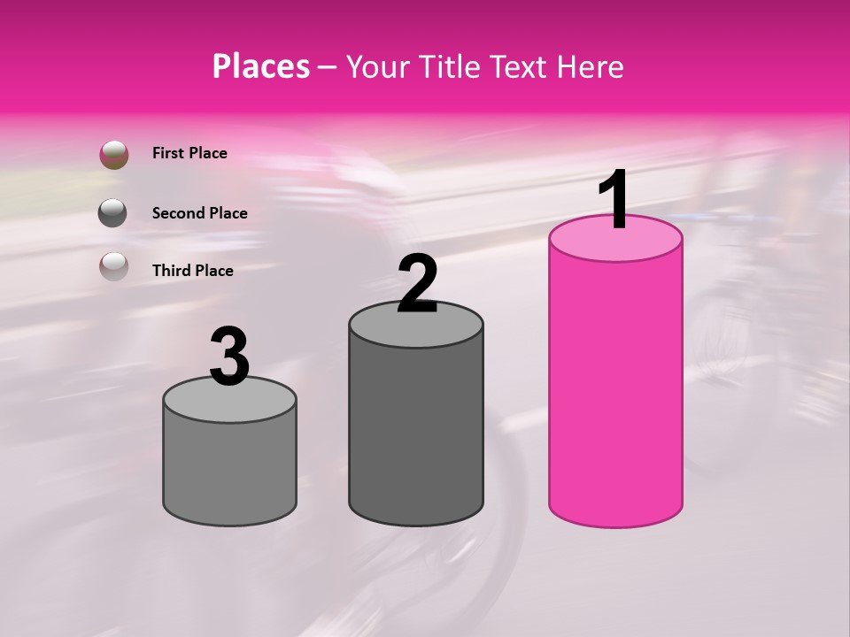 The Break Away. The Cyclists Riding By At The Bicycle Race Around Denmark 2006. PowerPoint Template