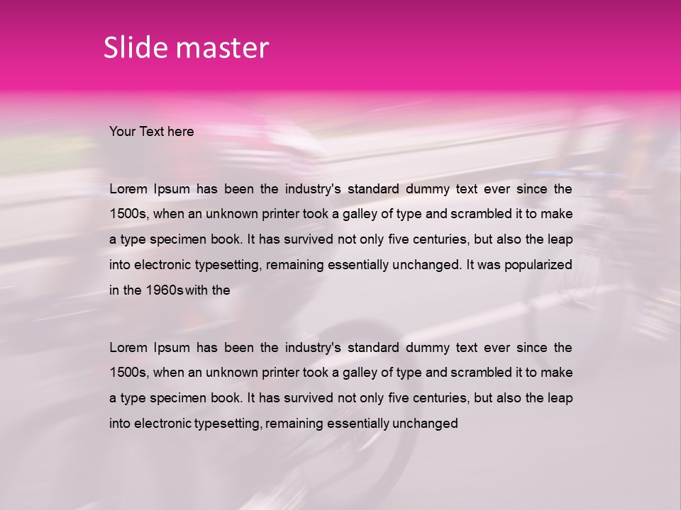 The Break Away. The Cyclists Riding By At The Bicycle Race Around Denmark 2006. PowerPoint Template