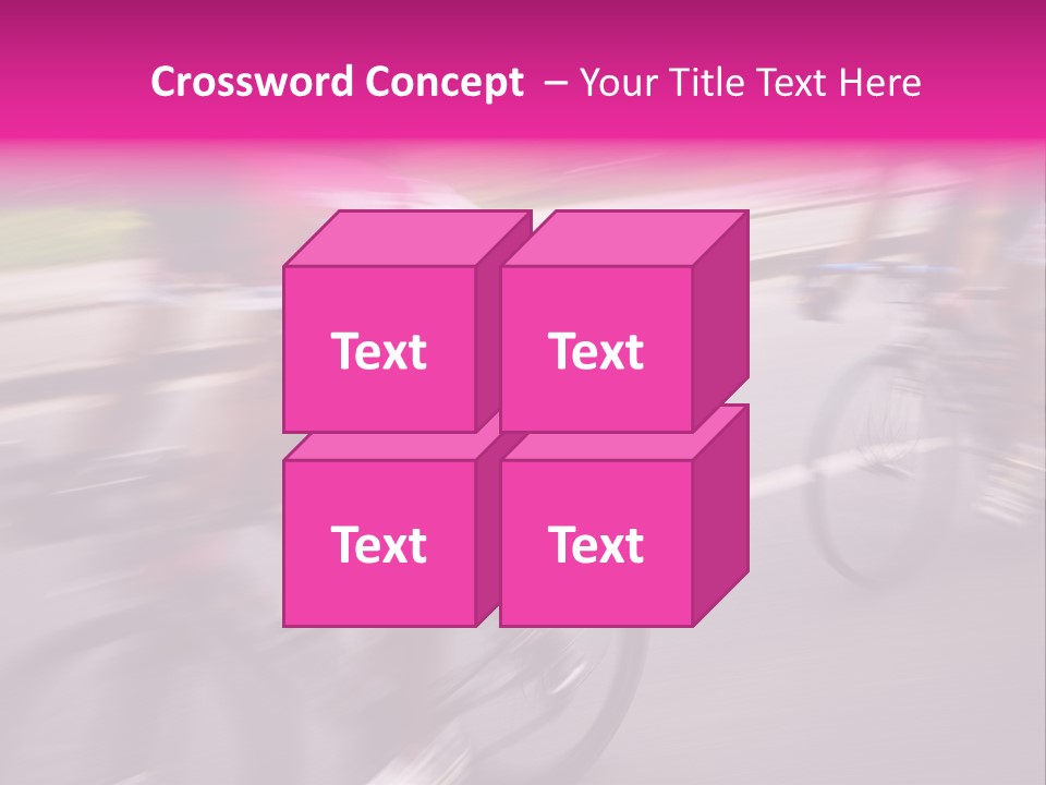 The Break Away. The Cyclists Riding By At The Bicycle Race Around Denmark 2006. PowerPoint Template