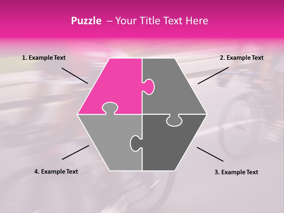 The Break Away. The Cyclists Riding By At The Bicycle Race Around Denmark 2006. PowerPoint Template