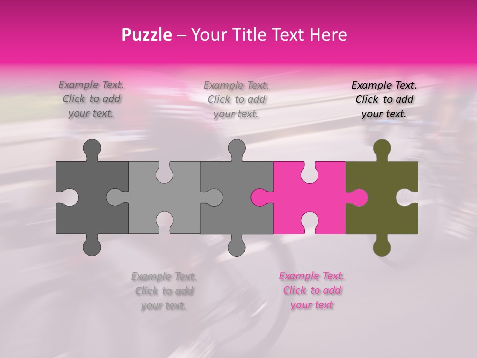 The Break Away. The Cyclists Riding By At The Bicycle Race Around Denmark 2006. PowerPoint Template