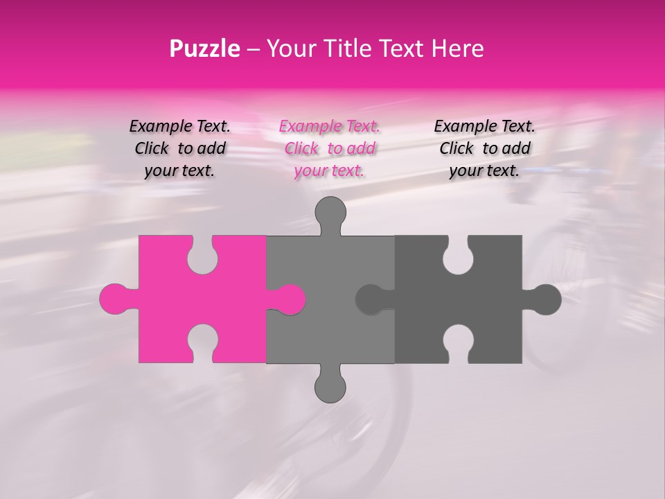 The Break Away. The Cyclists Riding By At The Bicycle Race Around Denmark 2006. PowerPoint Template