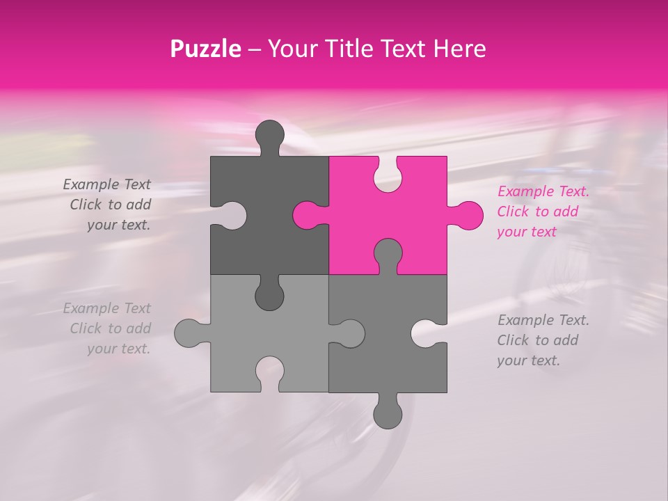 The Break Away. The Cyclists Riding By At The Bicycle Race Around Denmark 2006. PowerPoint Template