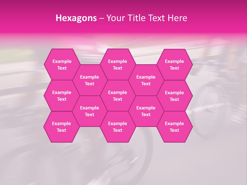 The Break Away. The Cyclists Riding By At The Bicycle Race Around Denmark 2006. PowerPoint Template