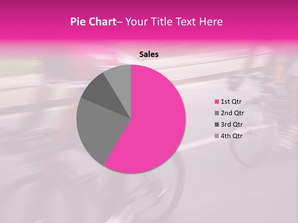 The Break Away. The Cyclists Riding By At The Bicycle Race Around Denmark 2006. PowerPoint Template