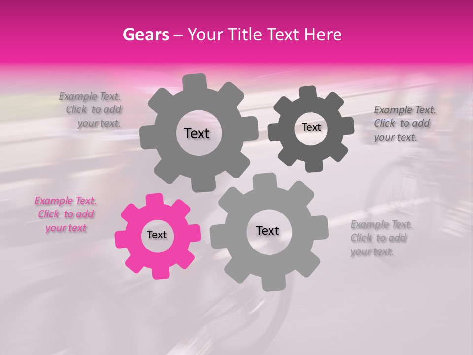 The Break Away. The Cyclists Riding By At The Bicycle Race Around Denmark 2006. PowerPoint Template