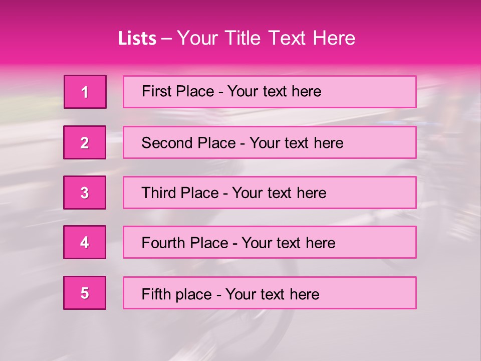 The Break Away. The Cyclists Riding By At The Bicycle Race Around Denmark 2006. PowerPoint Template