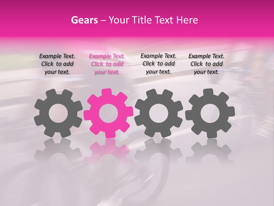 The Break Away. The Cyclists Riding By At The Bicycle Race Around Denmark 2006. PowerPoint Template