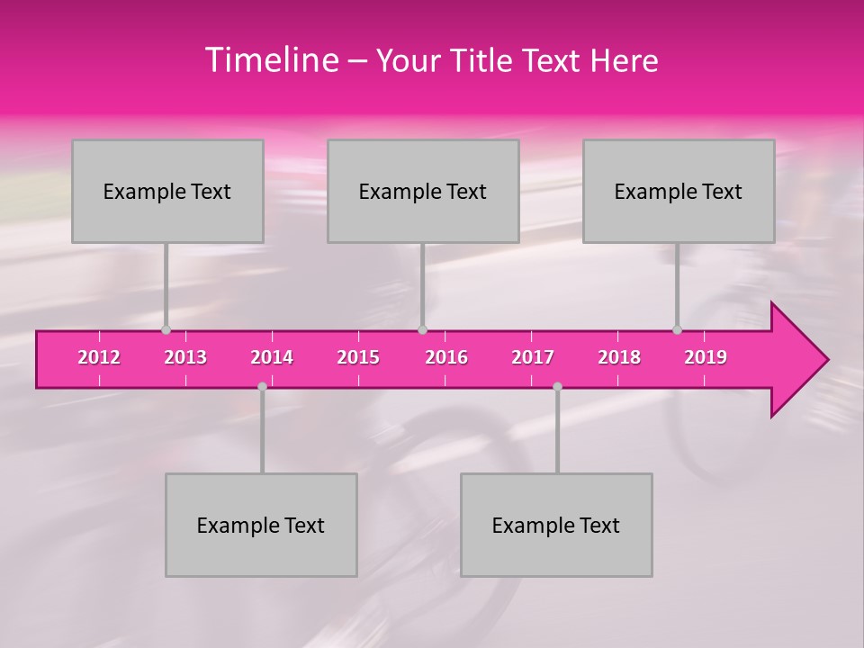 The Break Away. The Cyclists Riding By At The Bicycle Race Around Denmark 2006. PowerPoint Template