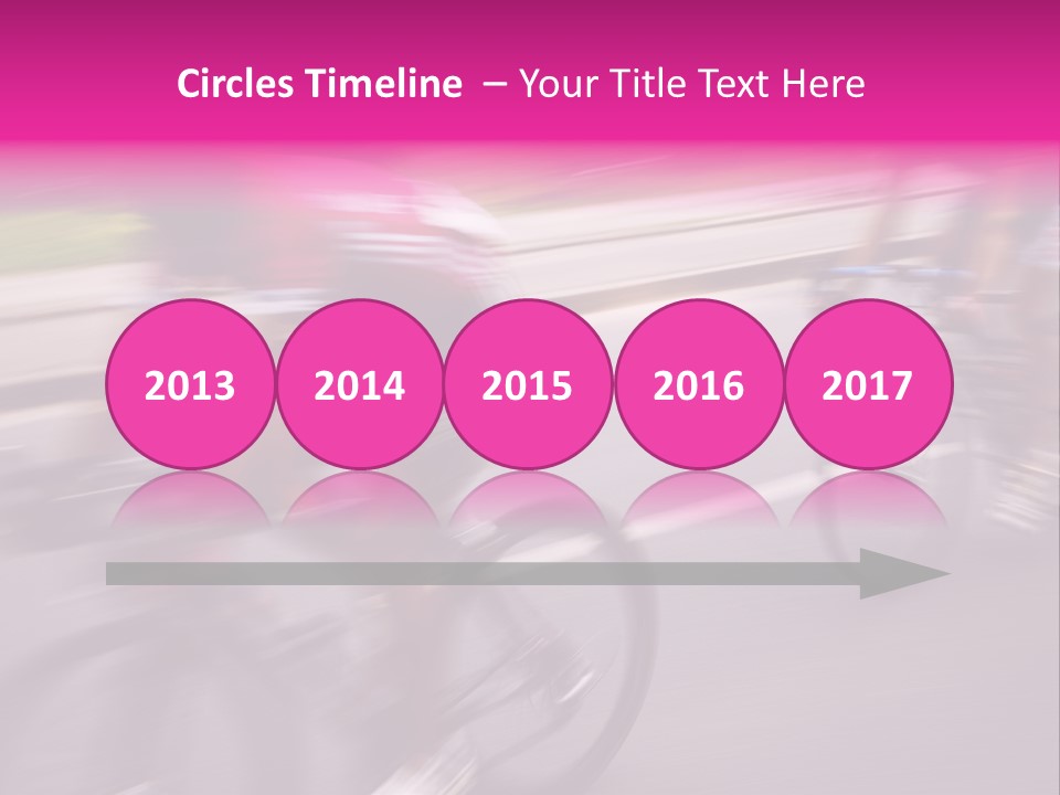 The Break Away. The Cyclists Riding By At The Bicycle Race Around Denmark 2006. PowerPoint Template