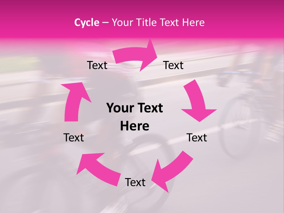 The Break Away. The Cyclists Riding By At The Bicycle Race Around Denmark 2006. PowerPoint Template