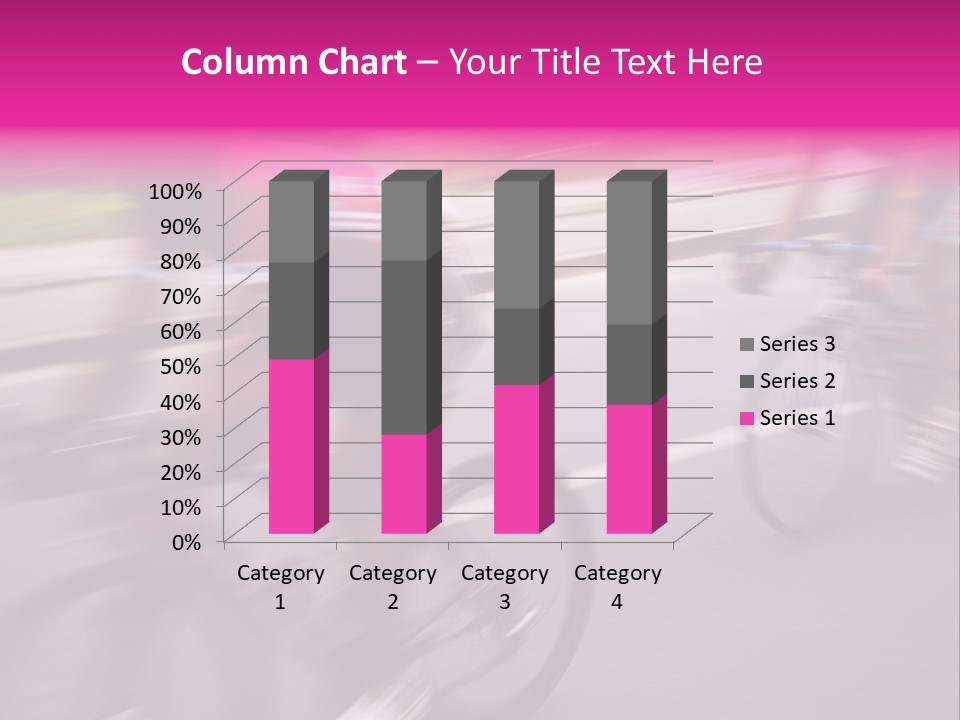 The Break Away. The Cyclists Riding By At The Bicycle Race Around Denmark 2006. PowerPoint Template