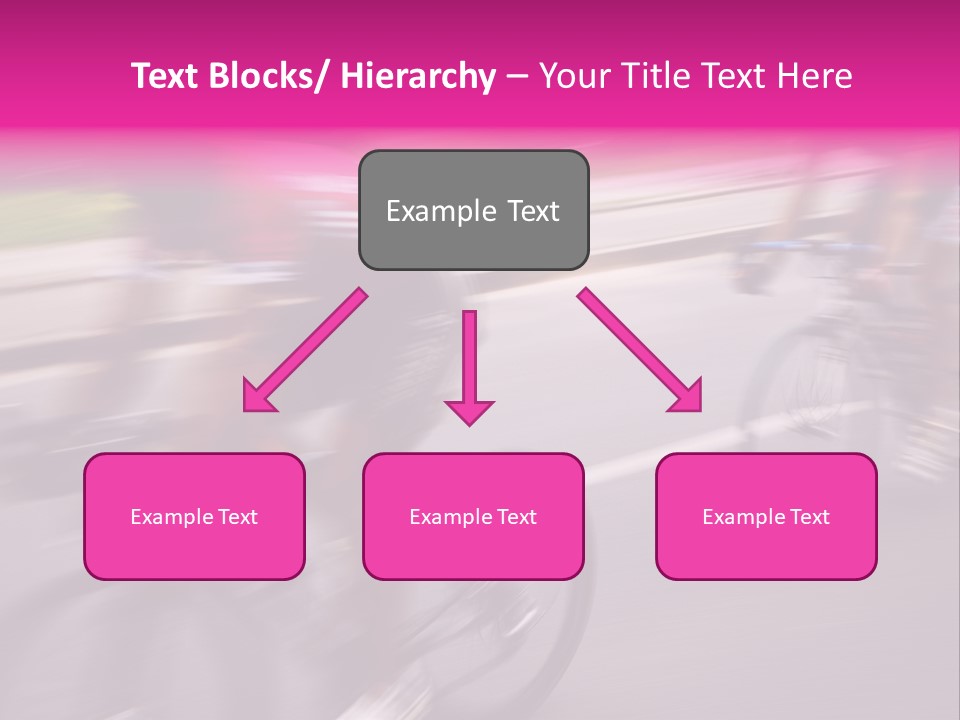 The Break Away. The Cyclists Riding By At The Bicycle Race Around Denmark 2006. PowerPoint Template