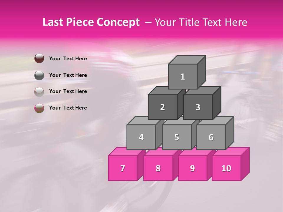 The Break Away. The Cyclists Riding By At The Bicycle Race Around Denmark 2006. PowerPoint Template