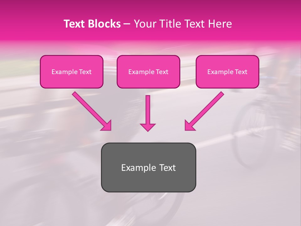 The Break Away. The Cyclists Riding By At The Bicycle Race Around Denmark 2006. PowerPoint Template