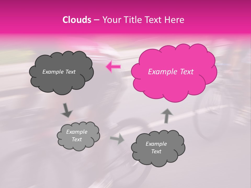 The Break Away. The Cyclists Riding By At The Bicycle Race Around Denmark 2006. PowerPoint Template