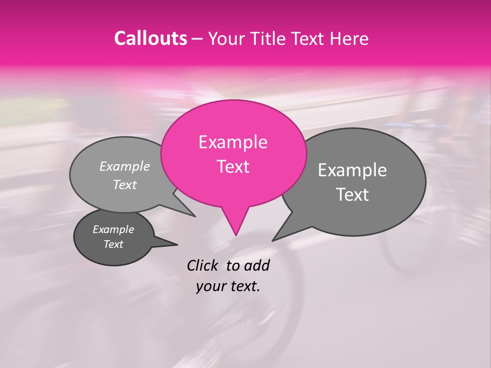 The Break Away. The Cyclists Riding By At The Bicycle Race Around Denmark 2006. PowerPoint Template