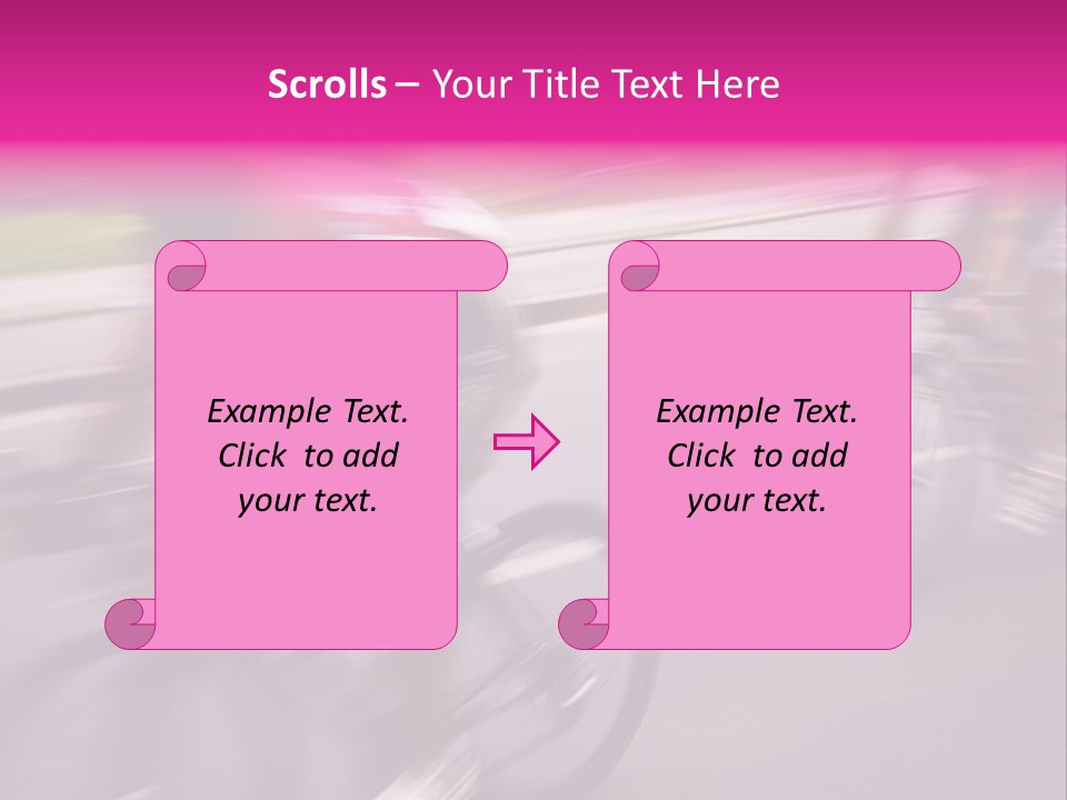 The Break Away. The Cyclists Riding By At The Bicycle Race Around Denmark 2006. PowerPoint Template