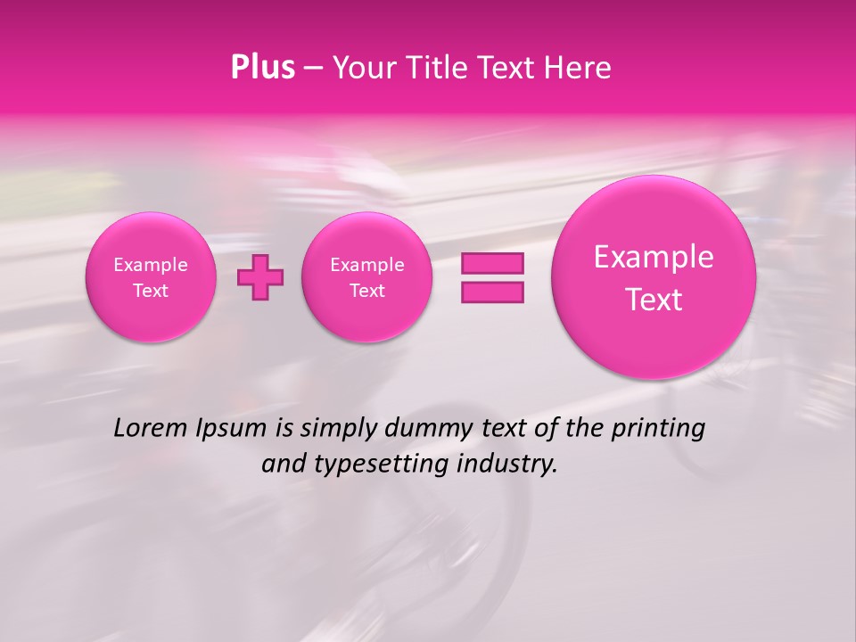 The Break Away. The Cyclists Riding By At The Bicycle Race Around Denmark 2006. PowerPoint Template