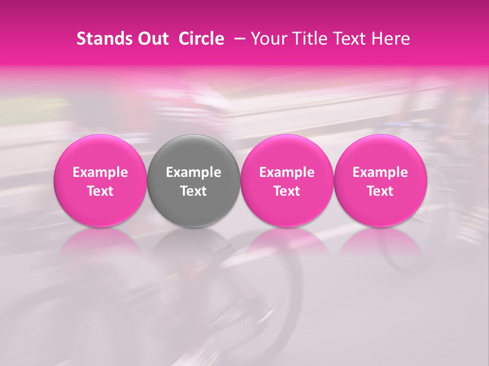 The Break Away. The Cyclists Riding By At The Bicycle Race Around Denmark 2006. PowerPoint Template