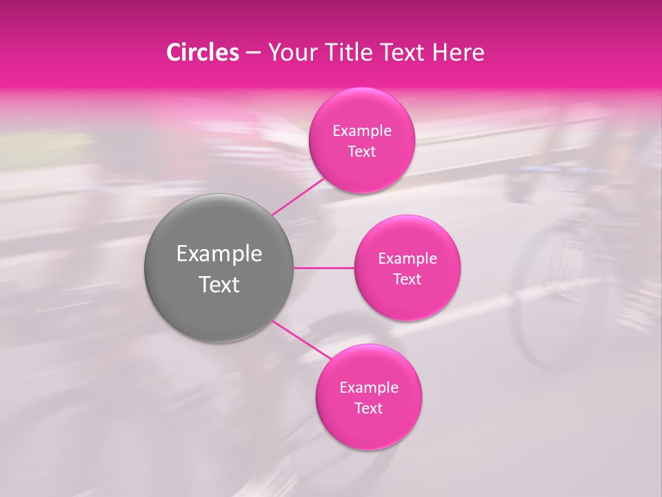 The Break Away. The Cyclists Riding By At The Bicycle Race Around Denmark 2006. PowerPoint Template