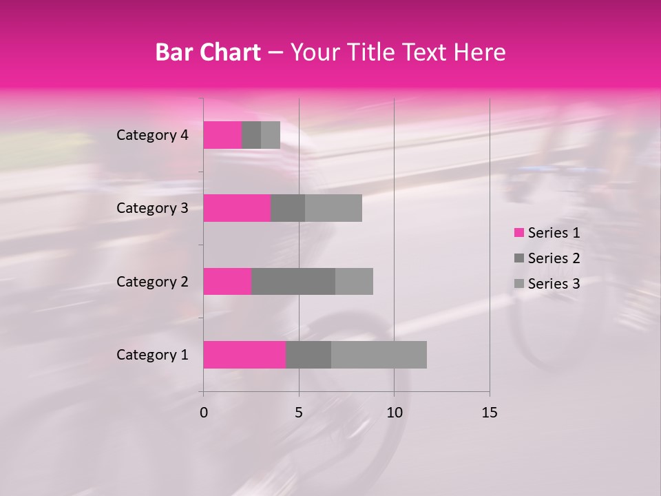 The Break Away. The Cyclists Riding By At The Bicycle Race Around Denmark 2006. PowerPoint Template