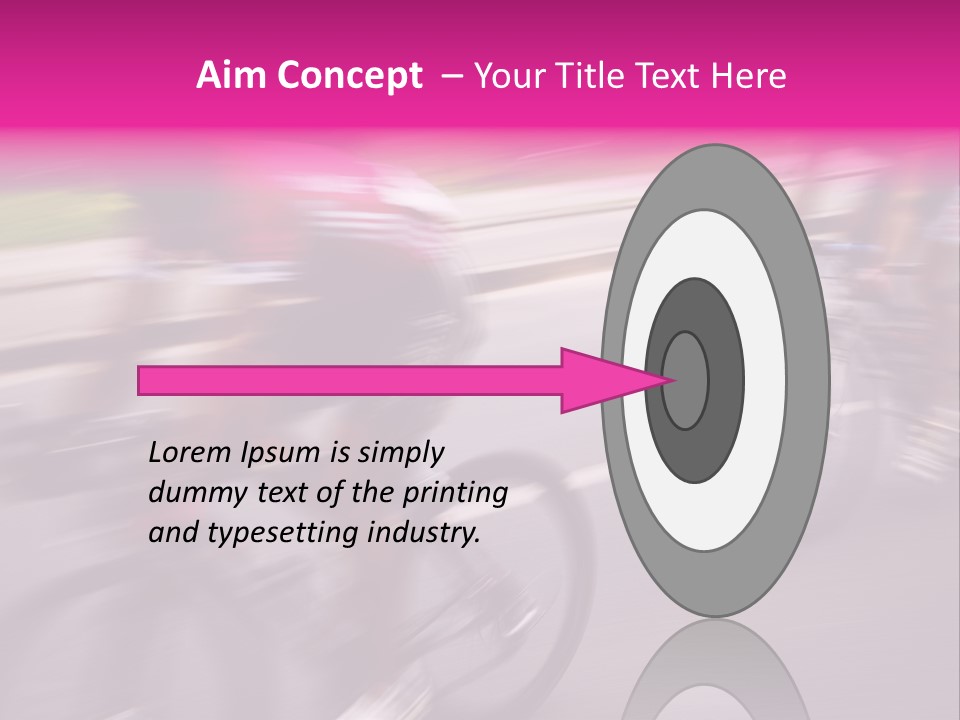 The Break Away. The Cyclists Riding By At The Bicycle Race Around Denmark 2006. PowerPoint Template