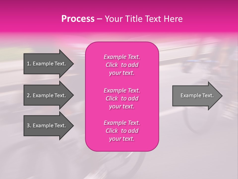 The Break Away. The Cyclists Riding By At The Bicycle Race Around Denmark 2006. PowerPoint Template
