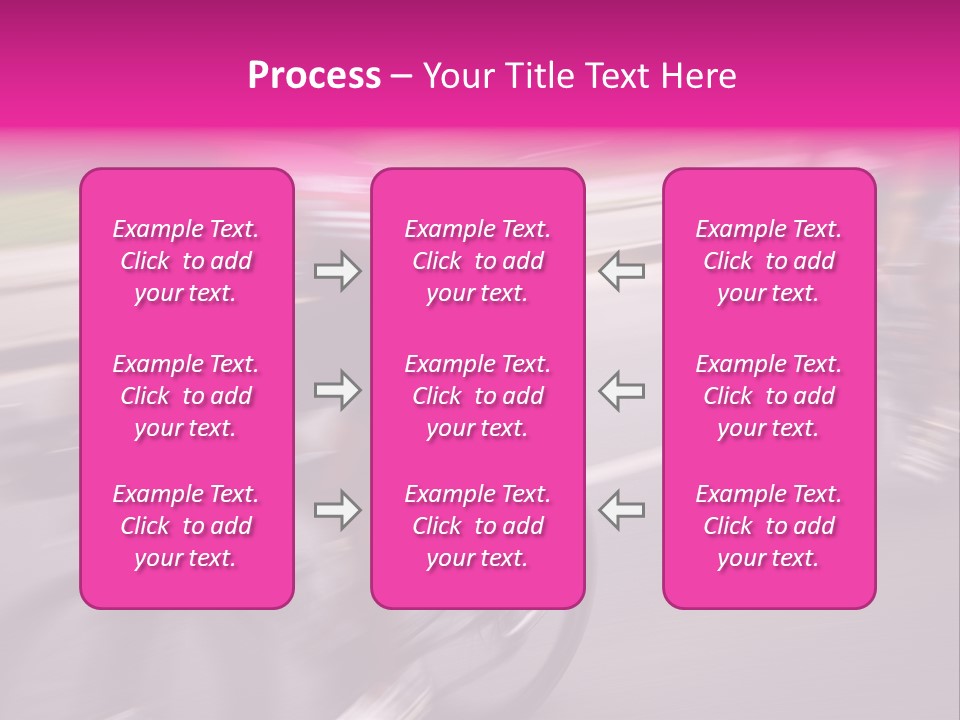 The Break Away. The Cyclists Riding By At The Bicycle Race Around Denmark 2006. PowerPoint Template