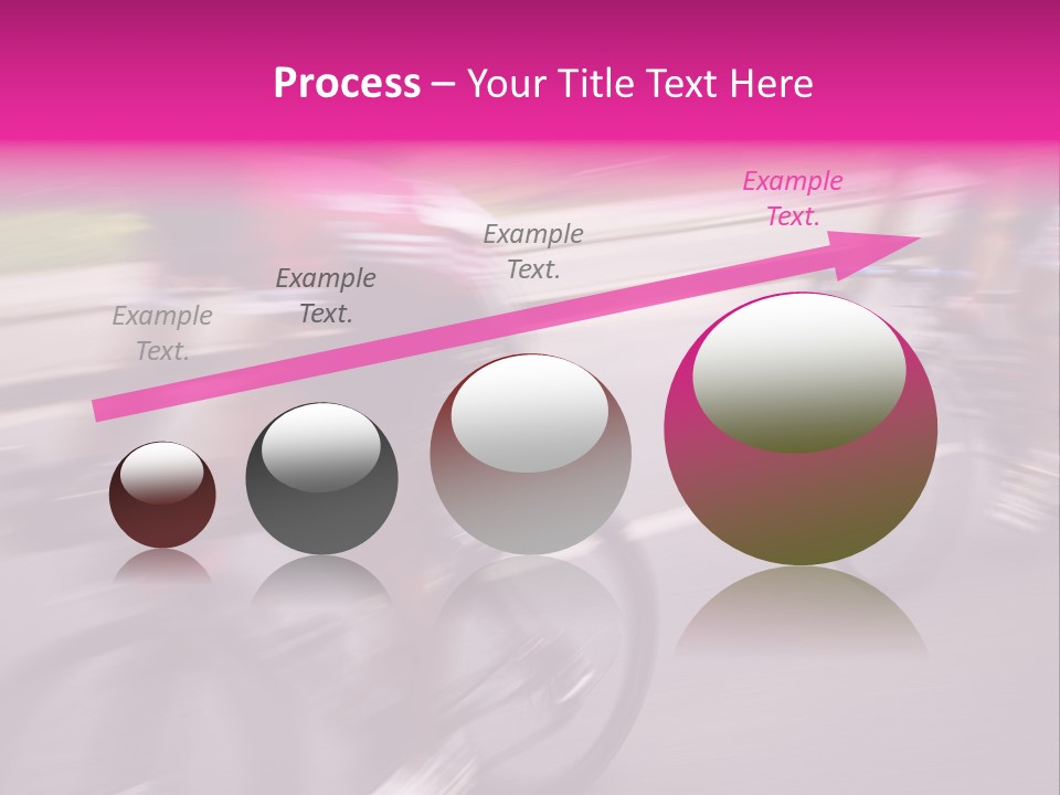 The Break Away. The Cyclists Riding By At The Bicycle Race Around Denmark 2006. PowerPoint Template