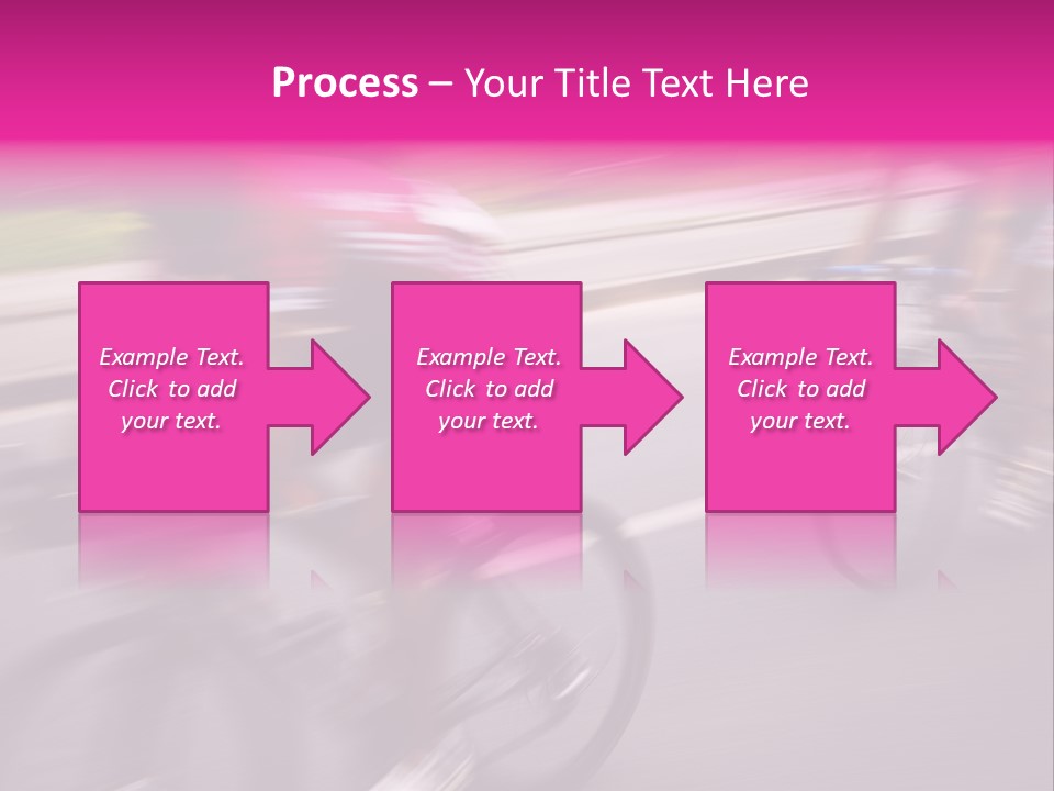 The Break Away. The Cyclists Riding By At The Bicycle Race Around Denmark 2006. PowerPoint Template