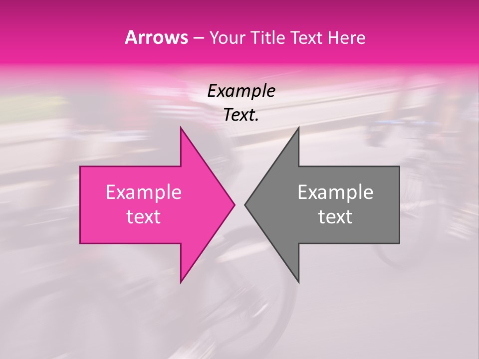 The Break Away. The Cyclists Riding By At The Bicycle Race Around Denmark 2006. PowerPoint Template