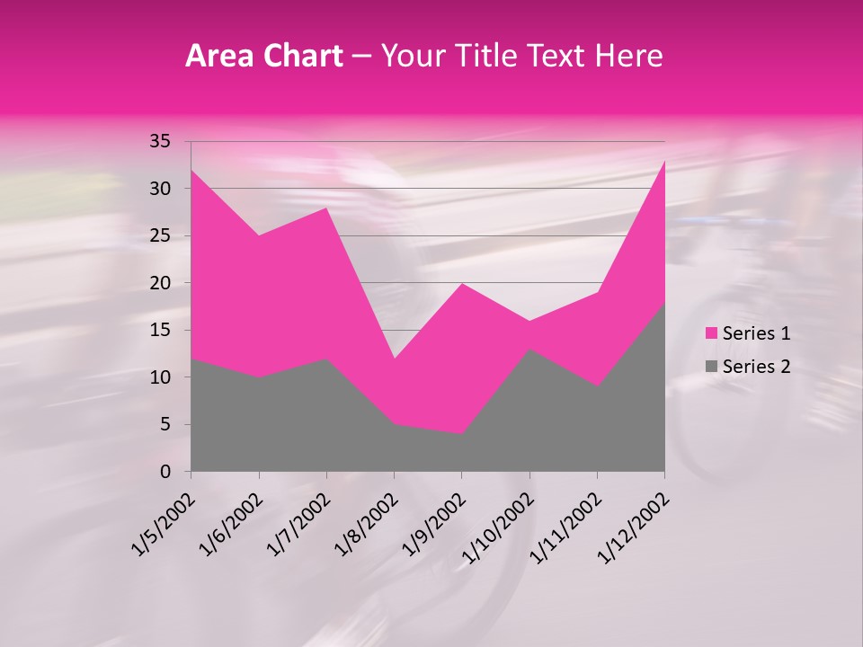 The Break Away. The Cyclists Riding By At The Bicycle Race Around Denmark 2006. PowerPoint Template