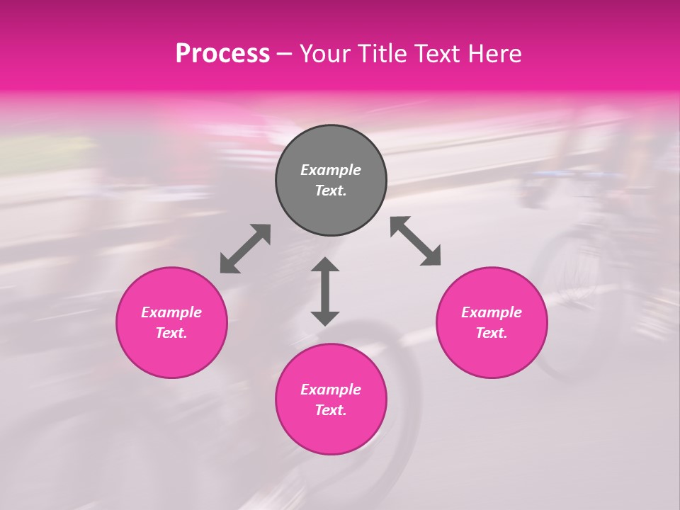 The Break Away. The Cyclists Riding By At The Bicycle Race Around Denmark 2006. PowerPoint Template