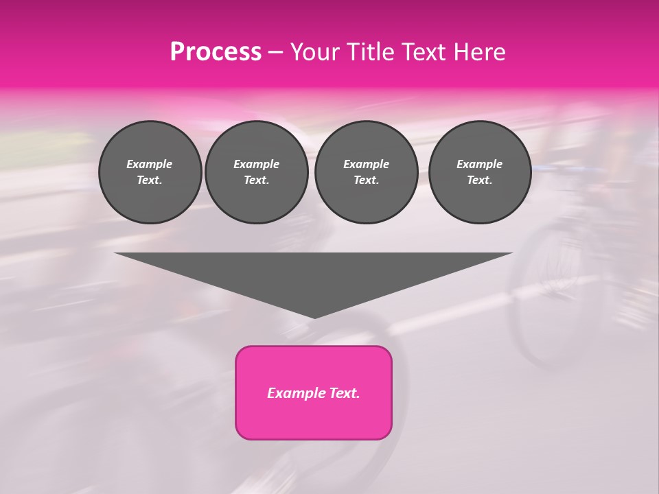 The Break Away. The Cyclists Riding By At The Bicycle Race Around Denmark 2006. PowerPoint Template