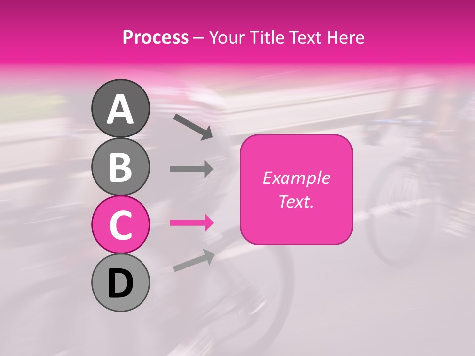 The Break Away. The Cyclists Riding By At The Bicycle Race Around Denmark 2006. PowerPoint Template