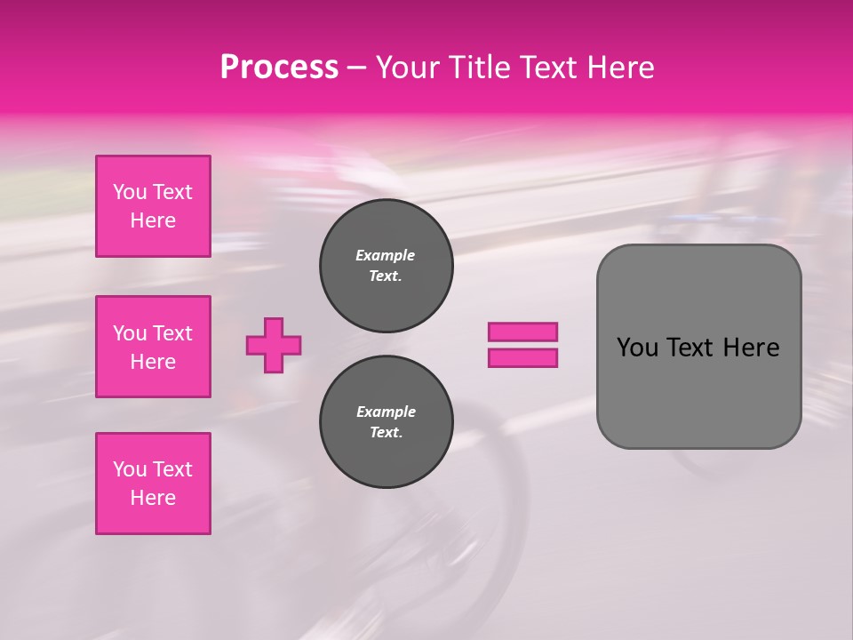 The Break Away. The Cyclists Riding By At The Bicycle Race Around Denmark 2006. PowerPoint Template