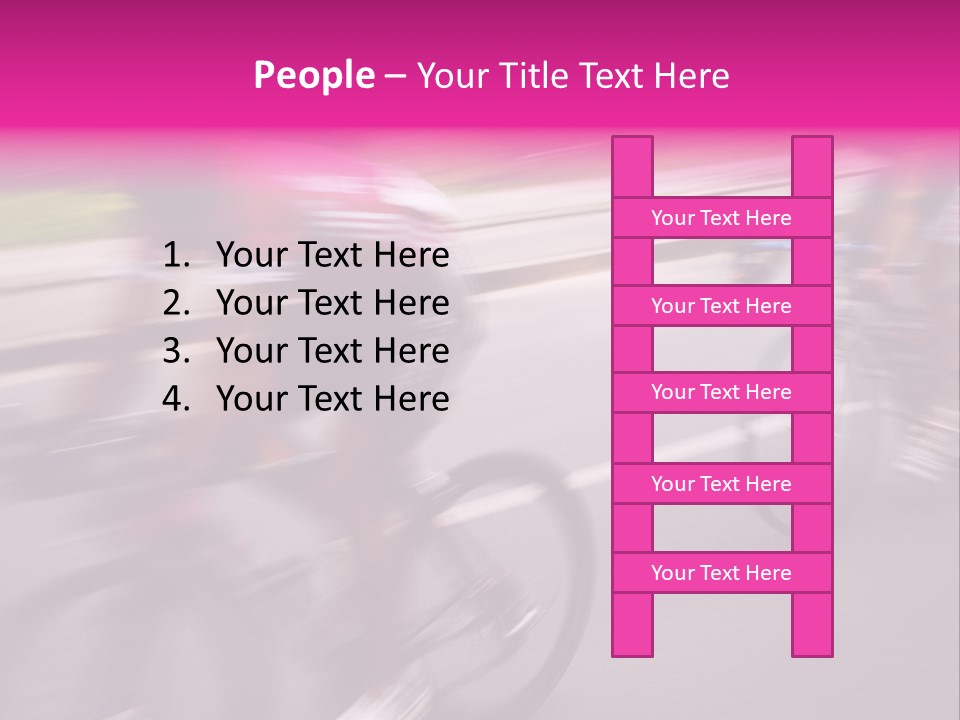 The Break Away. The Cyclists Riding By At The Bicycle Race Around Denmark 2006. PowerPoint Template