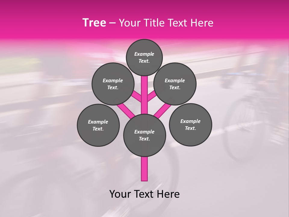 The Break Away. The Cyclists Riding By At The Bicycle Race Around Denmark 2006. PowerPoint Template