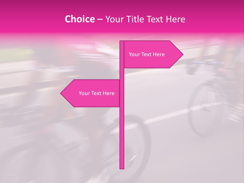 The Break Away. The Cyclists Riding By At The Bicycle Race Around Denmark 2006. PowerPoint Template