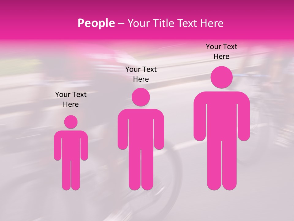 The Break Away. The Cyclists Riding By At The Bicycle Race Around Denmark 2006. PowerPoint Template